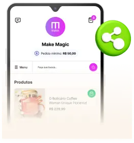 Compartilhando o link do Catálogo Digital com clientes